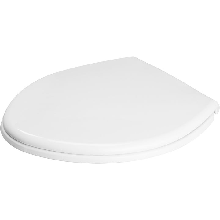 1000CPT Bemis Round/Elongated Paramont™ Commercial Plastic Toilet Seat in White with Chrome Hinge and Stay·Tite® Commercial Fastening System™