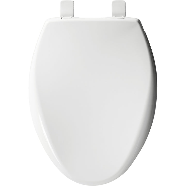 1200E4CT Conceal Trapway Installation Bemis Affinity® Elongated Plastic Toilet Seat White featuring Top·Tite® Hinges with Stay·Tite® Seat Fastening System™, Whisper·Close®, Easy·Clean®, Precision·Fit®, and Super·Grip® Bumpers