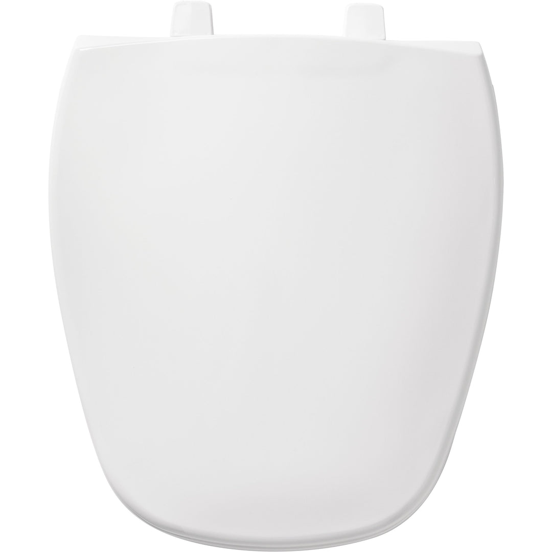 1240200 Bemis Round Closed Front Plastic Toilet Seat in White Fits Eljer Emblem Toilets with Top·Tite® Hinges