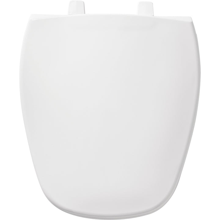 1240200 Bemis Round Closed Front Plastic Toilet Seat in White Fits Eljer Emblem Toilets with Top·Tite® Hinges