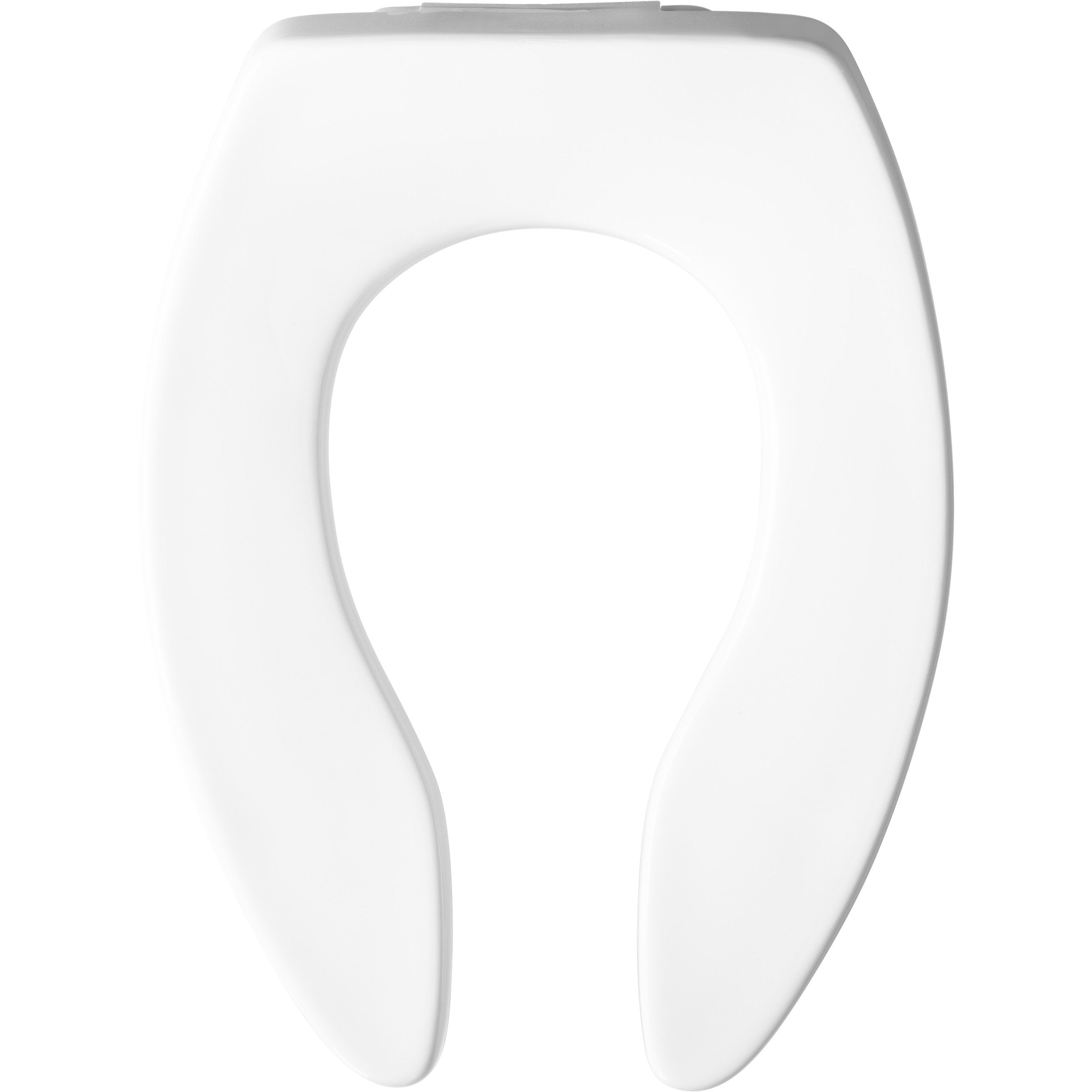 Self Sustaining Elongated Open Front Commercial Plastic Toilet