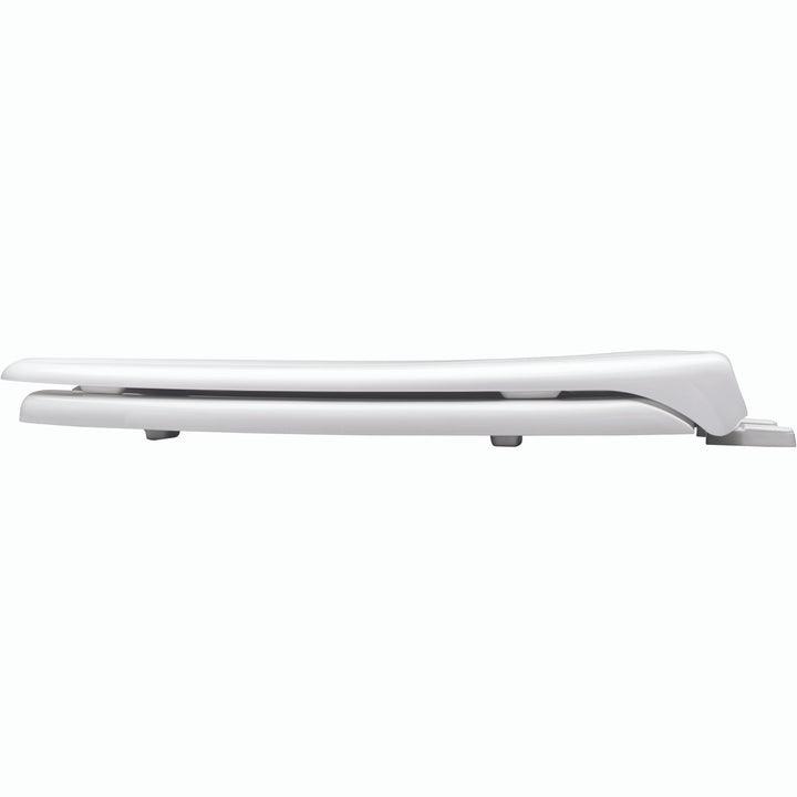 1950 Bemis Elongated Open Front With Cover Commercial Plastic Toilet Seat in White with Top·Tite®  Hinges