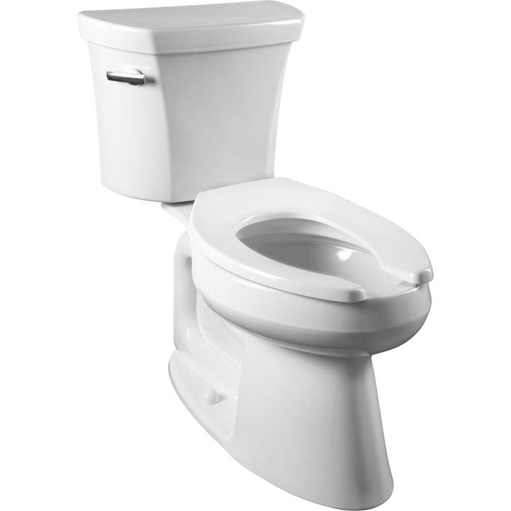 1955/955SSCT Bemis Open Front Less Cover Commercial Plastic Toilet Seat in White with Stay·Tite® Commercial Fastening System™ Self-Sustaining Check Hinge