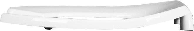2155CT/SSCT Bemis Elongated Open Front Less Cover Commercial Plastic Toilet Seat in White with Stay·Tite® Commercial Fastening System™ and DuraGuard®