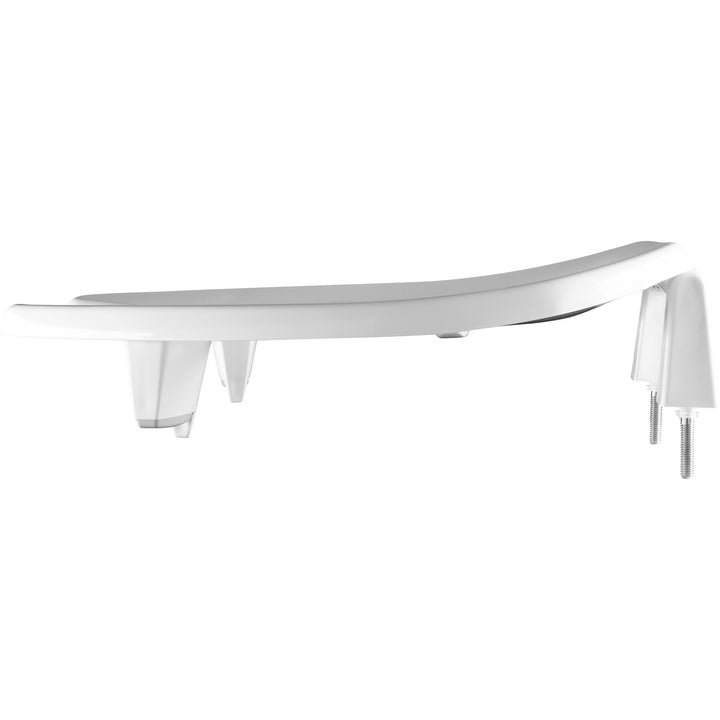 3L2155T Bemis Elongated Open Front Less Cover Medic-Aid® 3" Lift Plastic Toilet Seat in White with Stay·Tite® Commercial Fastening System™, DuraGuard®, and Super·Grip® Bumpers