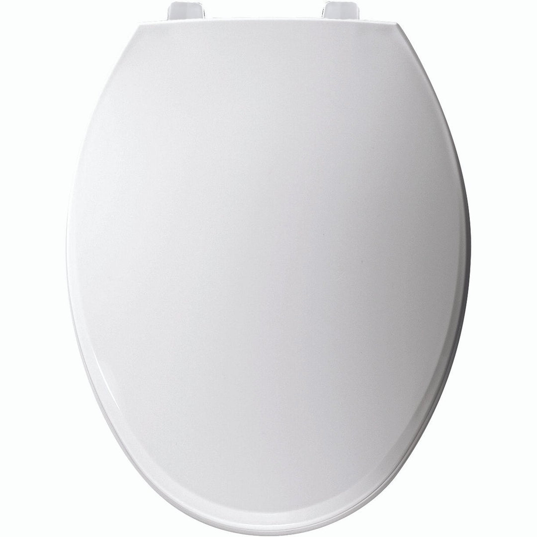 7600T Bemis Elongated Hospitality Plastic Toilet Seat in White with Stay·Tite® Commercial Fastening System™