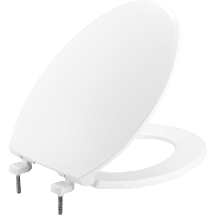 7600T Bemis Elongated Hospitality Plastic Toilet Seat in White with Stay·Tite® Commercial Fastening System™