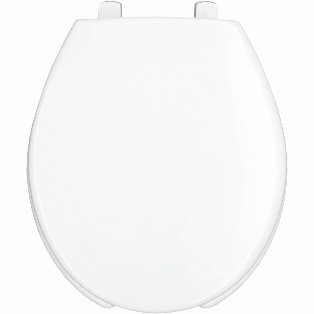 7750TDG Bemis Round Open Front With Cover Hospitality Commercial Plastic Toilet Seat in White Stay·Tite® Commercial Fastening System™ and DuraGuard®