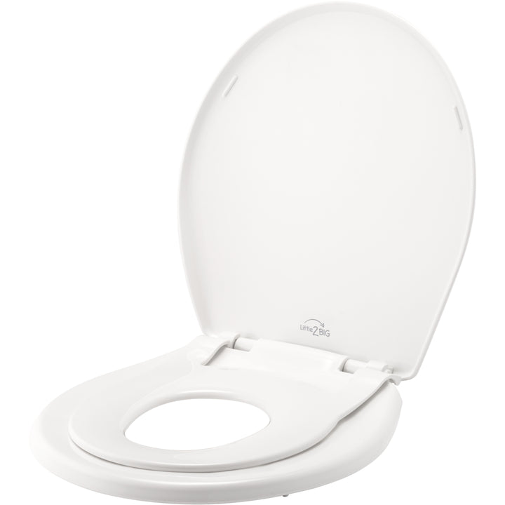 1881/881SLOW Mayfair by Bemis Little 2 Big™ Plastic Potty Training Toilet Seat in White Featuring Stay·Tite® Seat Fastening System™ and Whisper·Close®