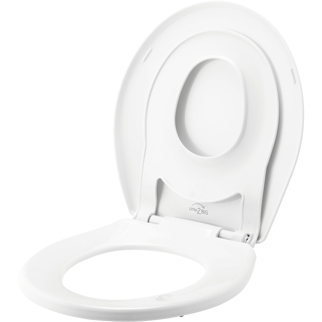 1881/881SLOW Mayfair by Bemis Little 2 Big™ Plastic Potty Training Toilet Seat in White Featuring Stay·Tite® Seat Fastening System™ and Whisper·Close®