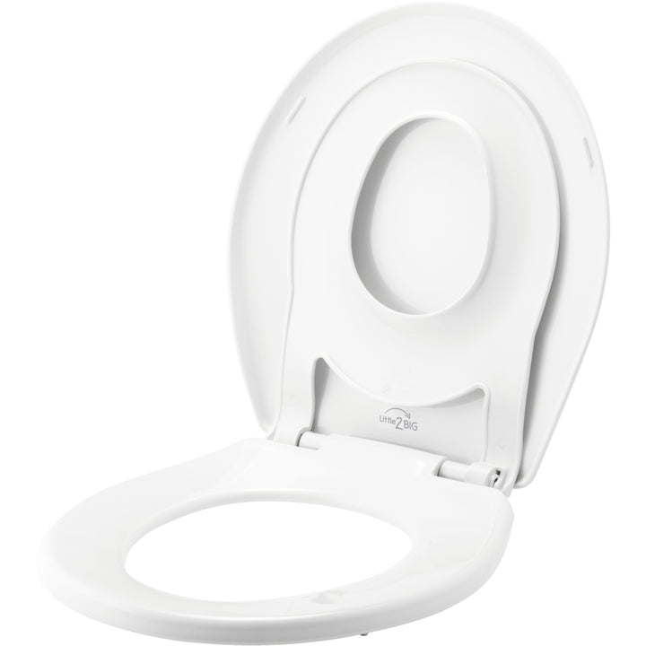 1881/881SLOW Mayfair by Bemis Little 2 Big™ Plastic Potty Training Toilet Seat in White Featuring Stay·Tite® Seat Fastening System™ and Whisper·Close®
