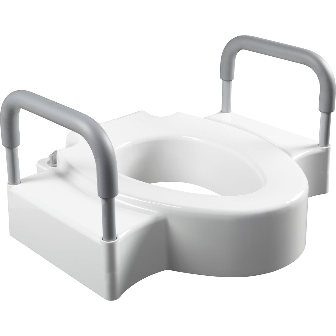 A84505T Bemis Independence Rise™ Plastic 4.5" Raised Toilet Seat with Support Arms Featuring  Stay·Tite® Seat Fastening System™ and Easy·Clean®