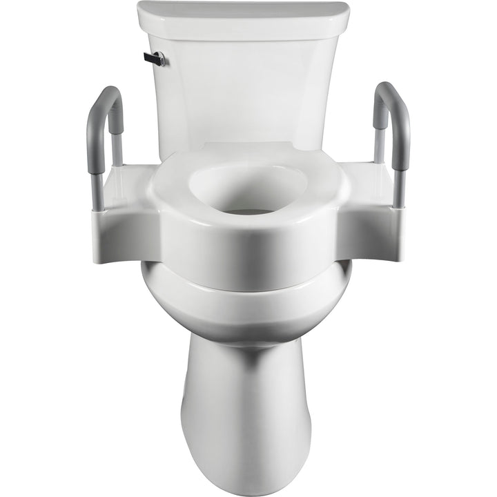 A84505T Bemis Independence Rise™ Plastic 4.5" Raised Toilet Seat with Support Arms Featuring  Stay·Tite® Seat Fastening System™ and Easy·Clean®