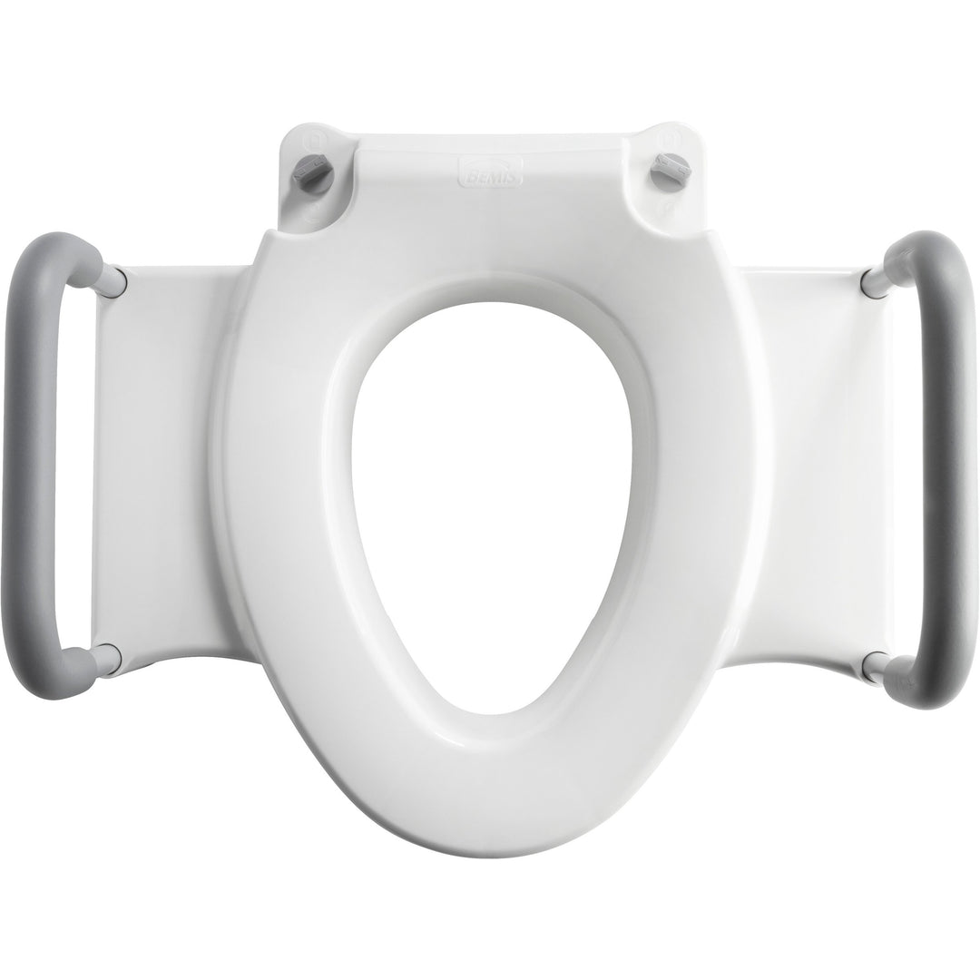 A84505T Bemis Independence Rise™ Plastic 4.5" Raised Toilet Seat with Support Arms Featuring  Stay·Tite® Seat Fastening System™ and Easy·Clean®