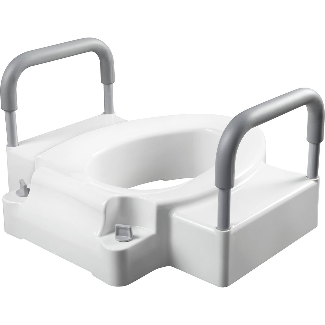 A84505T Bemis Independence Rise™ Plastic 4.5" Raised Toilet Seat with Support Arms Featuring  Stay·Tite® Seat Fastening System™ and Easy·Clean®