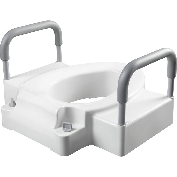 A84505T Bemis Independence Rise™ Plastic 4.5" Raised Toilet Seat with Support Arms Featuring  Stay·Tite® Seat Fastening System™ and Easy·Clean®