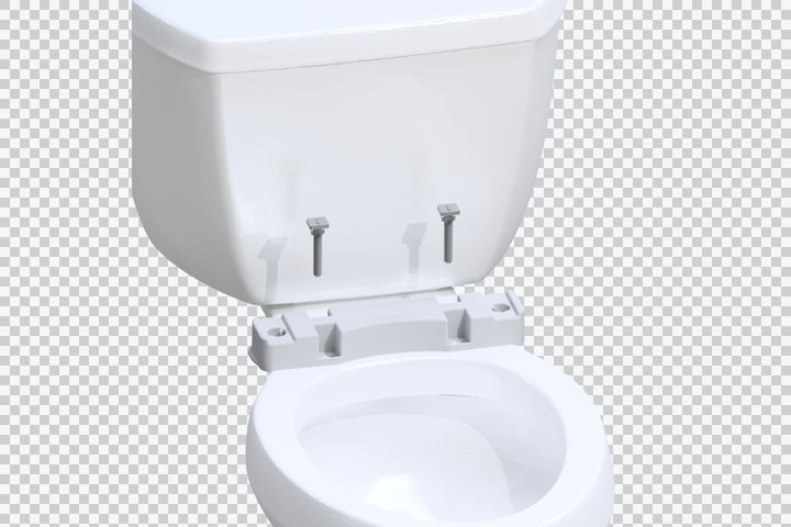 A84505T Bemis Independence Rise™ Plastic 4.5" Raised Toilet Seat with Support Arms Featuring  Stay·Tite® Seat Fastening System™ and Easy·Clean®