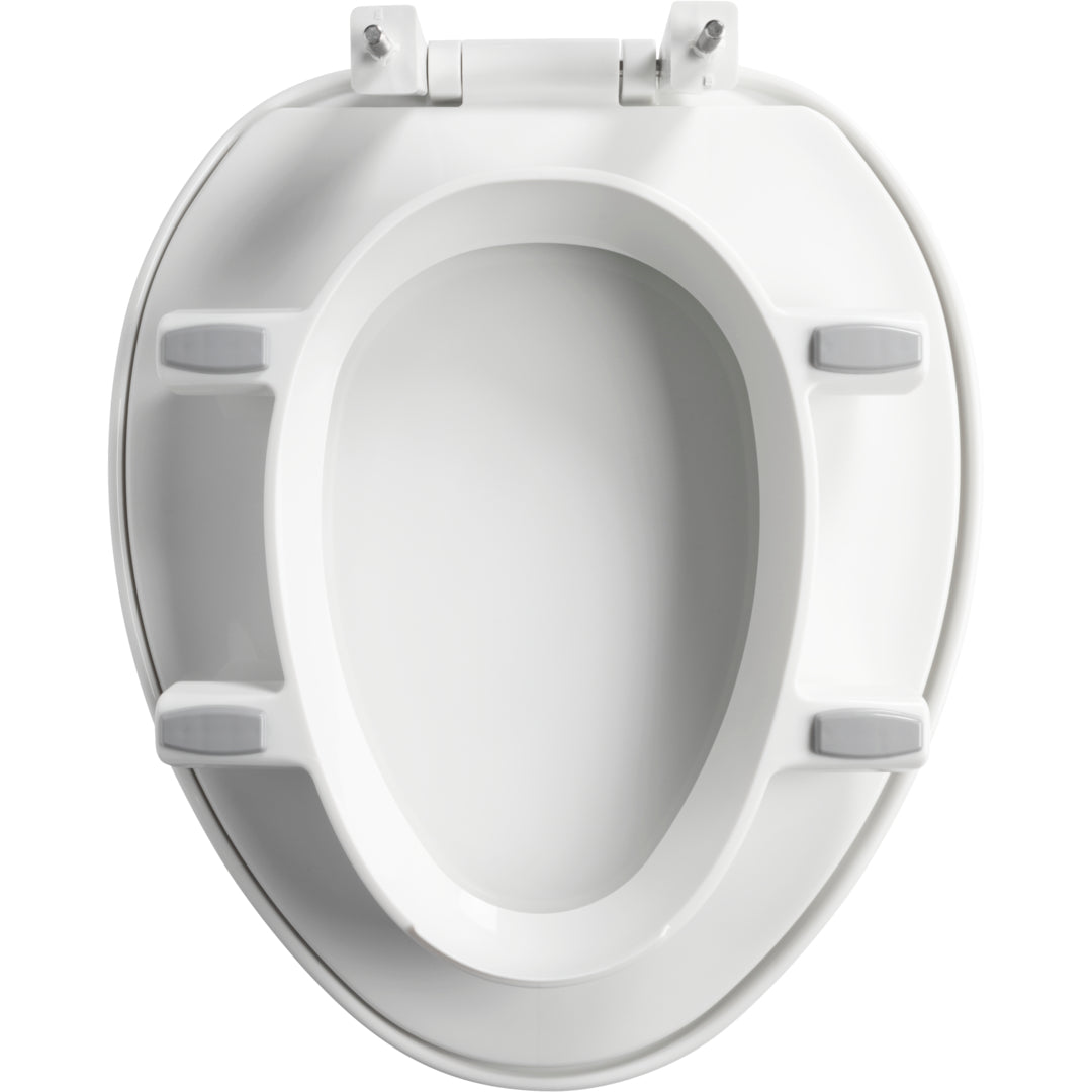 E/R85320TSS Bemis Independence Assurance® with Clean·Shield™ Plastic 3" Premium Raised Toilet Seat Featuring Stay·Tite® Commercial Fastening System™ and Super·Grip® Bumpers