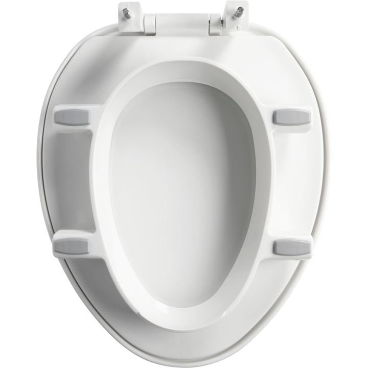 E/R85320TSS Bemis Independence Assurance® with Clean·Shield™ Plastic 3" Premium Raised Toilet Seat Featuring Stay·Tite® Commercial Fastening System™ and Super·Grip® Bumpers