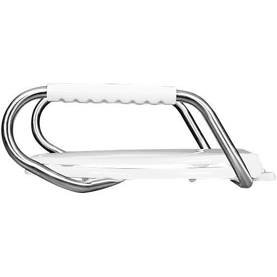 MA2100T Bemis Elongated Medic-Aid® Stainless Steel Safety Side Arms is a Plastic Toilet Seat in White with Stay·Tite® Commercial Seat Fastening System™ and DuraGuard®