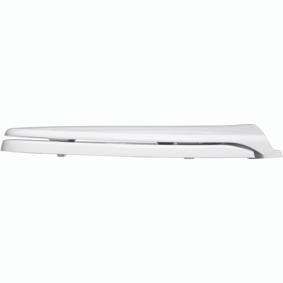1240200 Bemis Round Closed Front Plastic Toilet Seat in White Fits Eljer Emblem Toilets with Top·Tite® Hinges