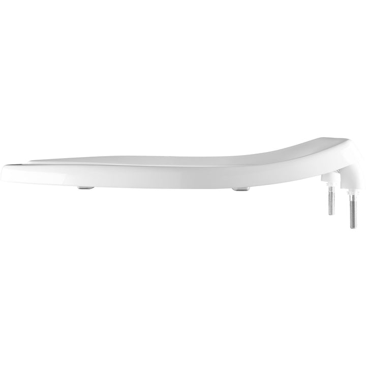 95CT/SSCT Olsonite Elongated Open Front Less Cover Commercial Plastic Toilet Seat in White with Stay·Tite® Commercial Fastening System™ and Check Hinges