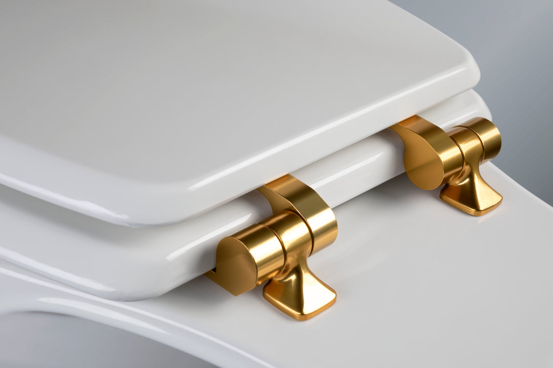 Elongated Toilet Seat With Quiet Close & Quick Release Hinges - Molded Wood, Easy To Install & Clean