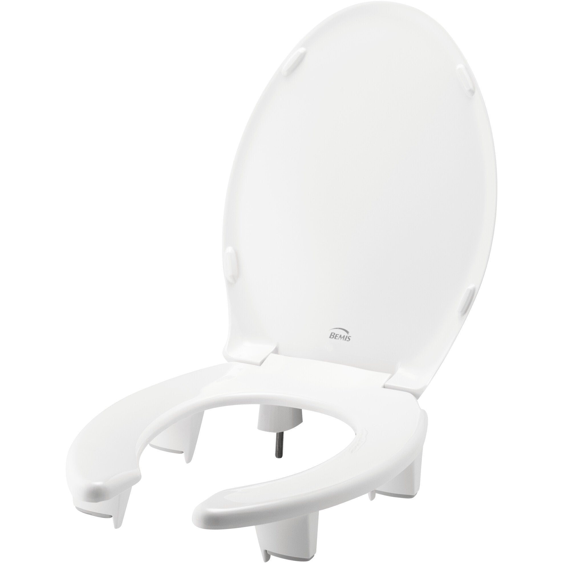 Medic-Aid Elongated Open Front with Cover Plastic Toilet Seat in