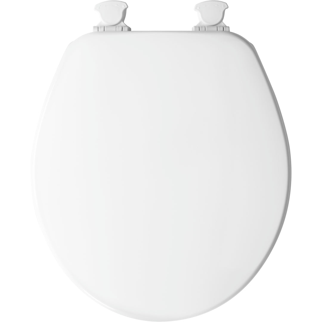 540EC Church Round Enameled Wood Toilet Seat in White Featuring Easy·Clean®