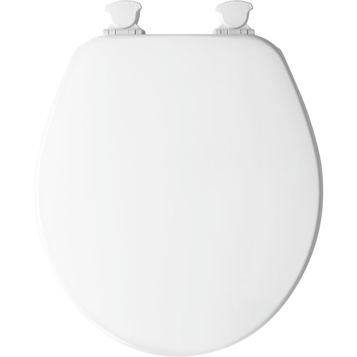 540EC Church Round Enameled Wood Toilet Seat in White Featuring Easy·Clean®