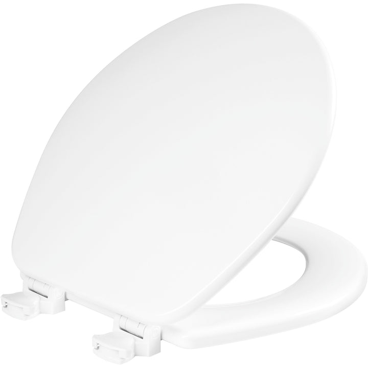 540EC Church Round Enameled Wood Toilet Seat in White Featuring Easy·Clean®