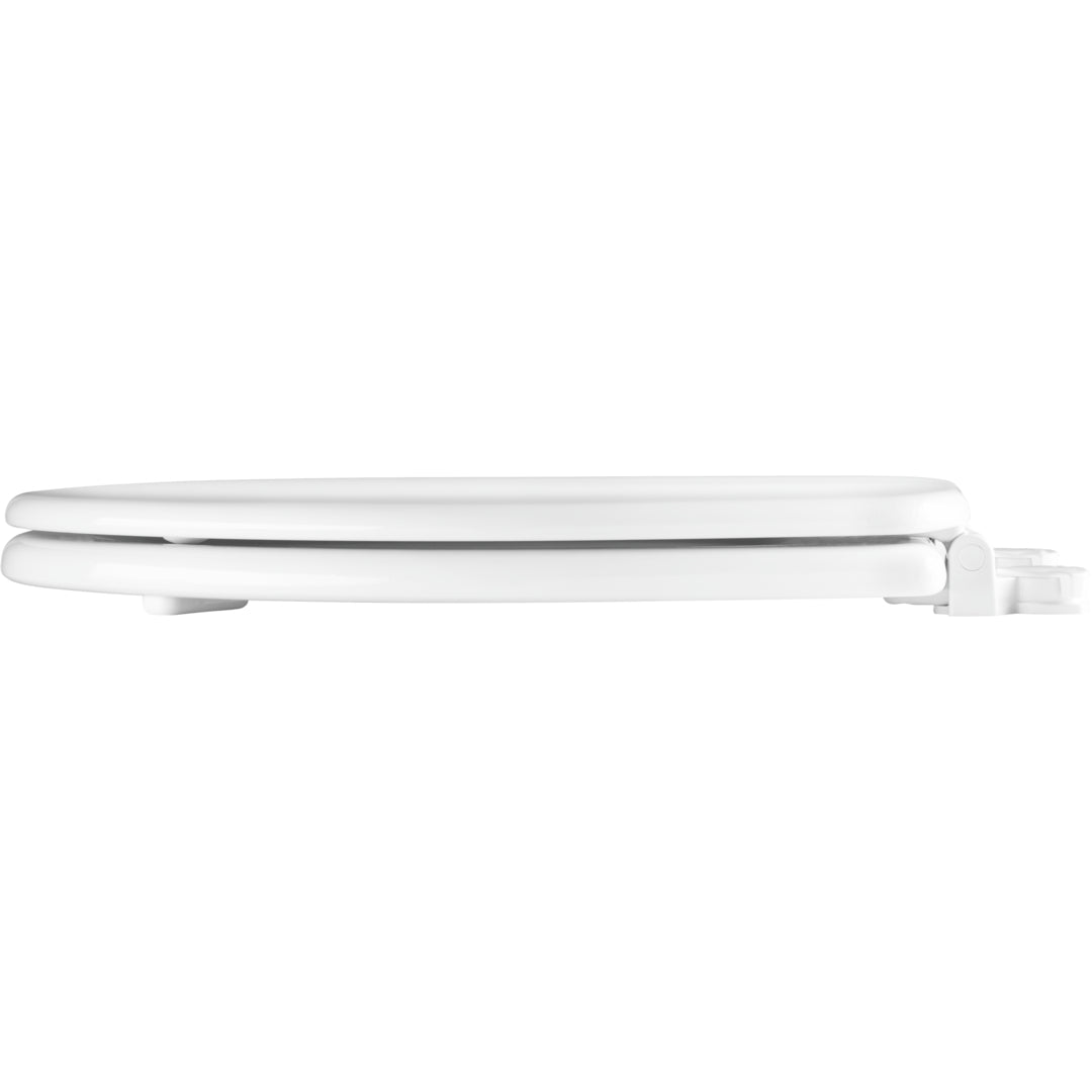 540EC Church Round Enameled Wood Toilet Seat in White Featuring Easy·Clean®