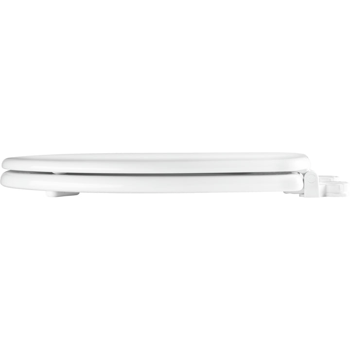 540EC Church Round Enameled Wood Toilet Seat in White Featuring Easy·Clean®