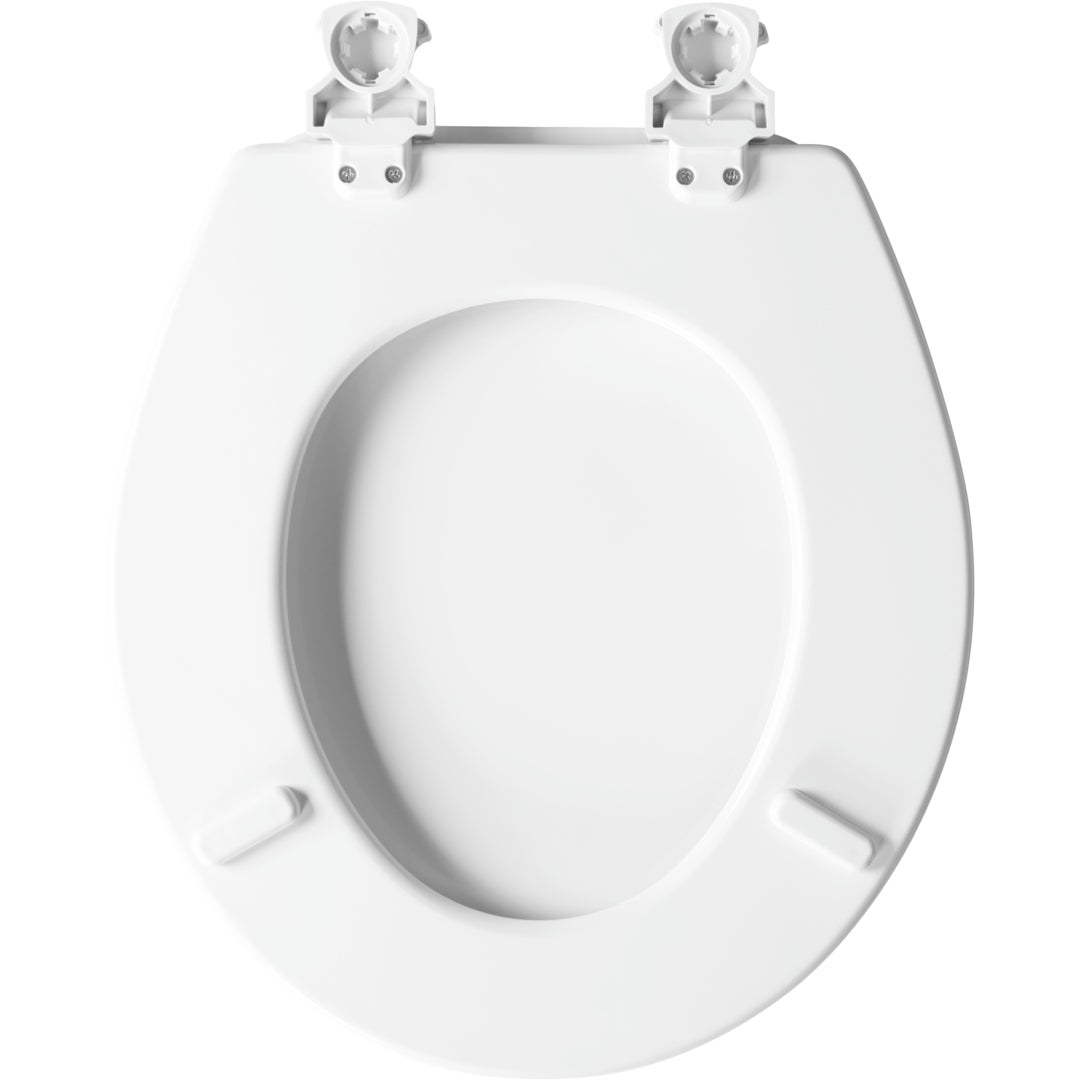 540EC Church Round Enameled Wood Toilet Seat in White Featuring Easy·Clean®