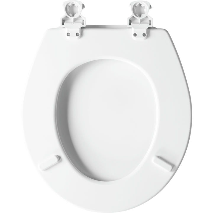 540EC Church Round Enameled Wood Toilet Seat in White Featuring Easy·Clean®