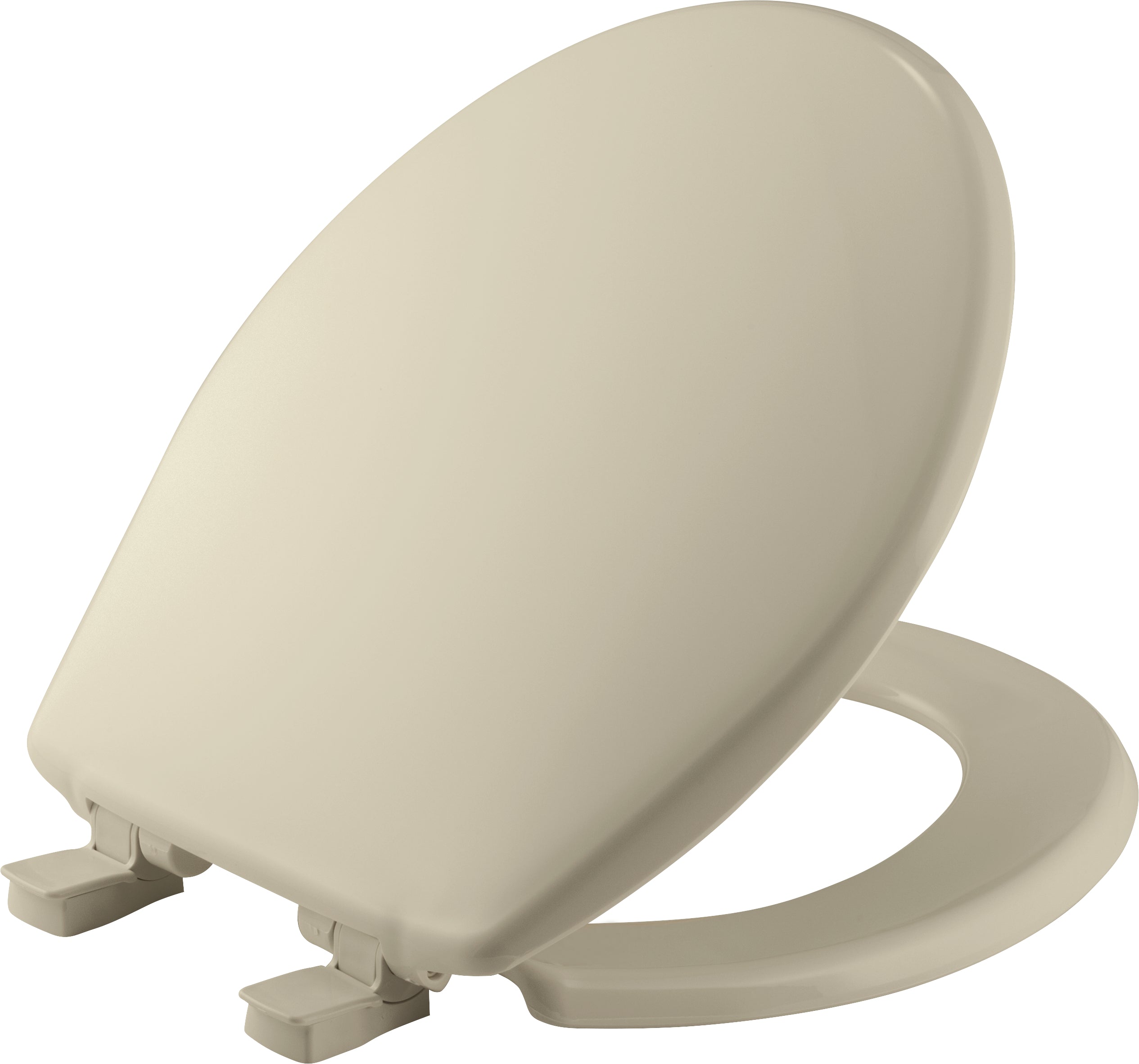 Elongated Soft Close Closed Front Plastic Toilet Seat in Bone