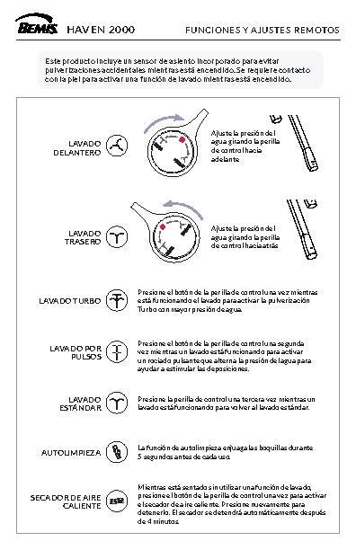 HV2000E Haven Bidet Bemis Elongated Plastic Bidet Toilet Seat White Featuring Stay·Tite® Seat Fastening System™