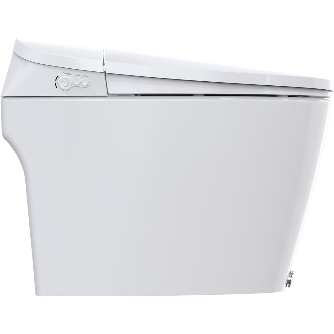 Bemis Rocker Bemis Sanctuary 5000 Elongated Smart Toilet Bidet System in White with ...